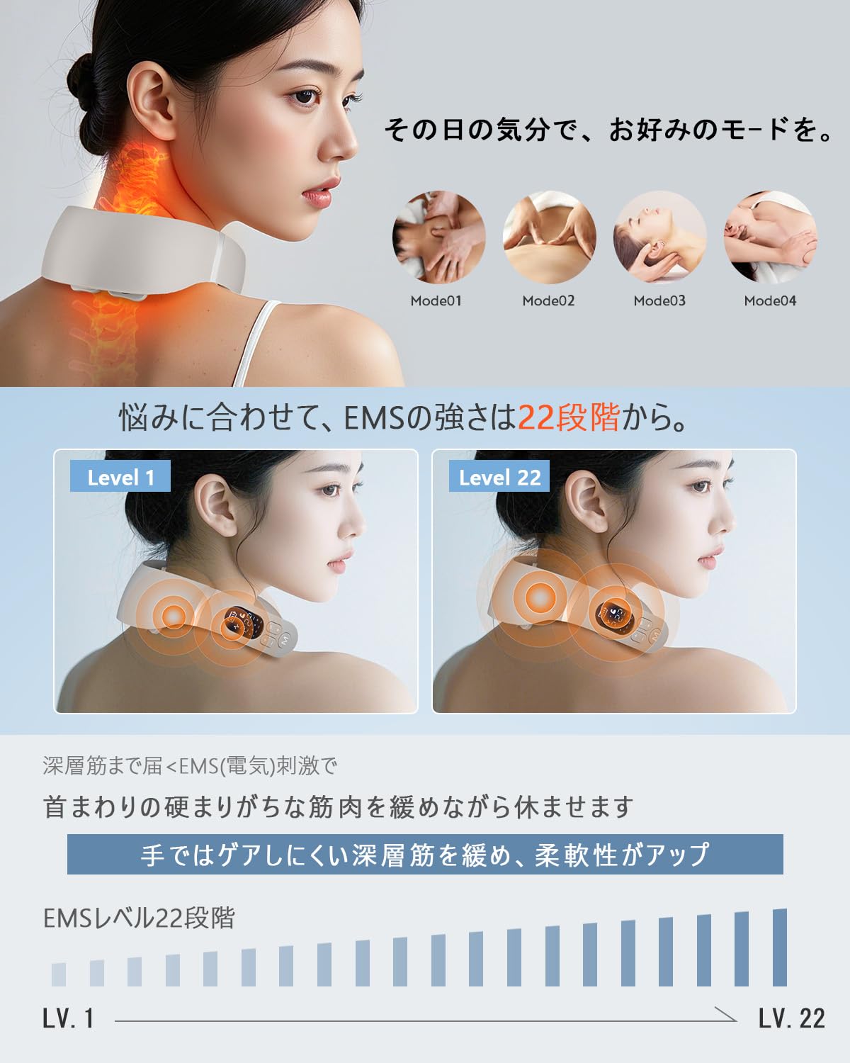 Amazon.co.jp: 【2026新設計 ・6つパッド 】ネックケア 首